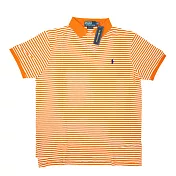 Polo Ralph Lauren 男版細條紋馬球刺繡POLO衫-桔白 S