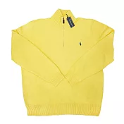 Polo Ralph Lauren 男版高領拉鍊針織長袖  黃 XL