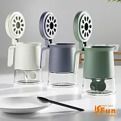 【iSFun】品味生活＊玻璃湯匙開蓋式調味罐  綠