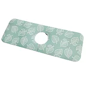 【iSFun】優雅日式*水龍頭衛浴廚房珪藻土吸水墊 淺綠葉子