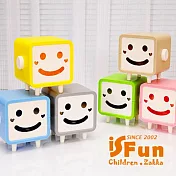 【iSFun】方型笑臉*自動抽取紙巾盒/綠 黃