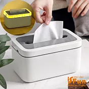 【iSFun】夜光寶盒＊USB充電夜燈抽取式面紙巾盒  白
