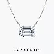 【JOY COLORi】50分 18K白金 經典恆星綠柱鑽石項鍊