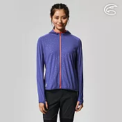 ADISI 女UPF50+壓光抑菌防曬連帽外套AJ2211039 (S-2XL) / 吸濕排汗 彈性 抗紫外線 大和抗菌 防臭加工 抗UV M 宇宙紫