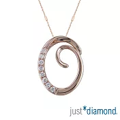 【Just Diamond】Love Letter系列 18K金鑽石墜子-O(不含鍊)