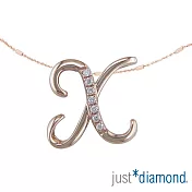 【Just Diamond】Love Letter系列 18K金鑽石墜子-X(不含鍊)