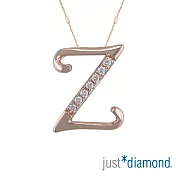 【Just Diamond】Love Letter系列 18K金鑽石墜子-Z(不含鍊)