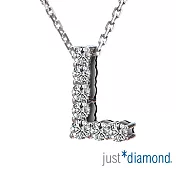 【Just Diamond】Love Words字母系列 18K金鑽石墜子-L(不含鍊)