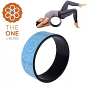 【The One】PU天然橡膠瑜珈輪 曼陀花限定款 31cm/瑜珈環/達摩輪(三色任選)  藍色