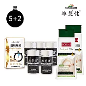 【維髮健】黃金蒜精5秒增髪洗髮組(黑)5+2 (增髮纖維25g*5入+蒜精淨屑洗髮露360ml*2入)