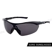【SUNS】運動眼鏡 戶外眼鏡 男女適用 臺灣製 防滑/防爆鏡片/抗UV400 S250 經典黑