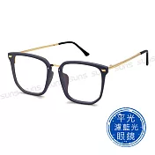 【SUNS】時尚濾藍光眼鏡 復古大框百搭 網紅流行款 男女適用 S1051 抗紫外線UV400 砂灰藍