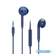 OPPO MH135 原廠高品質半入耳式耳機 3.5mm / 線控接聽鍵 - 藏藍【盒裝】 藍色