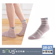 【休閒短襪1雙-紫藕色】sNug給足呵護 日常穿搭 短筒襪 吸汗 透氣 10秒除臭 永久有效 台灣製 / 紫藕25-27