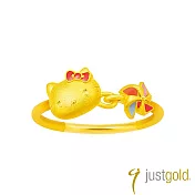 【Just Gold 鎮金店】Hello Kitty 回味童年 純金戒指-風車(港圍) 11 黃金