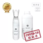 優惠組合包【Qlife質森活】歐銀Ag+銀離子抗菌除臭萬用噴霧290ml+1L各1入(純淨型)