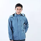 【遊遍天下】中性款可拆帽防水透濕防風濕機能外套(GJ13003) M 天峰藍