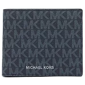 Carter’s MICHAEL KORS 滿版LOGO防刮PVC皮革短夾-深藍 短夾