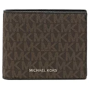 Carter’s MICHAEL KORS 滿版LOGO皮革短夾-麻棕色 短夾