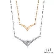 【點睛品】PROMESSA 小皇冠系列 23分 18K金鑽石項鍊