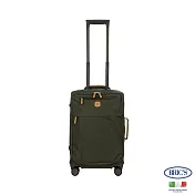 【BRIC S】新版 超輕量 20吋 小牛皮防水軟布登機箱- 橄欖綠