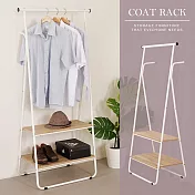 Homelike 喜家居二層吊掛衣架(兩色可選)(2232) 白色