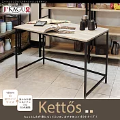 JP Kagu 臺灣製工業風工作桌 -寬120cm(電腦桌/辦公桌/書桌) 木紋灰