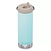 美國Klean Kanteen TK Wide寬口保溫瓶473ml-粉藍色(旋轉吸管蓋)