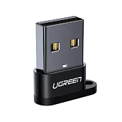 綠聯 USB A公轉Type-C母 鋁殼帶掛繩黑色 迷你版