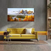 【御畫房】金山銀山 國家一級畫師手繪油畫60×120cm VF-62 (客製商品)