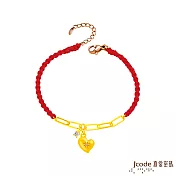 J’code真愛密碼金飾 心中光芒硬金編織手鍊