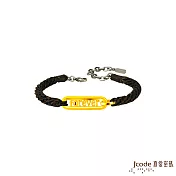 J’code真愛密碼金飾 FOREVER LOVE硬金編繩男手鍊
