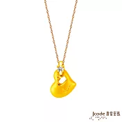 J’code真愛密碼金飾 一見傾心硬金墜子 送黑皮繩項鍊