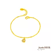 J’code真愛密碼金飾 小鑽戒硬金手鍊