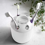 《八幡化成》抗菌牙刷架 | 牙刷放置架 收納架 - 白