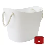 《八幡化成》棉繩收納籃(白L) | 整理籃 置物籃 儲物箱
