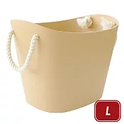 《八幡化成》棉繩收納籃(奶茶L) | 整理籃 置物籃 儲物箱