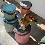 《八幡化成》波紋收納桶(米棕10L) | 整理籃 置物籃 儲物箱