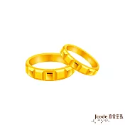 J’code真愛密碼金飾 濃情巧克力黃金成對戒指