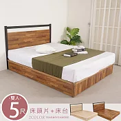 《Homelike》凡莫床台組-雙人5尺(二色) 床頭片 床台 床組 雙人床- 積層木