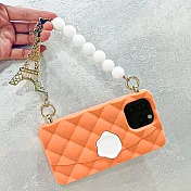 【Candies】iPhone 14 Pro - 經典小香風晚宴包(巴黎-橘) 手機殼