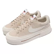 Nike 休閒鞋 Wmns Court Legacy Lift 女鞋 米色 奶茶 奶油底 厚底 增高 皮革 DM7590-200 23.5cm BEIGE/WHITE