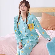 【Wonderland】聖誕小熊居家休閒兩件式睡衣褲組(2色) XL 豆綠XL