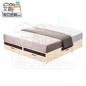 【文創集】亞蘭仕 環保5尺雙人南亞塑鋼四抽屜床底(床尾&側邊開合四抽屜設置) 時尚雙色