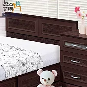 【文創集】海利 環保5尺雙人南亞塑鋼床頭片(不含床底&床墊) 胡桃色