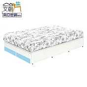 【文創集】爾文 環保3.5尺單人南亞塑鋼二抽床底(不含床墊) 時尚雙色