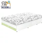 【文創集】莉可 環保3.5尺單人南亞塑鋼床底(不含床墊) 時尚雙色
