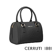 【Cerruti 1881】義大利頂級小牛皮手提包CALLIE系列(黑色 CEBA05294M)
