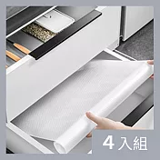 CS22 日本rakumiya防水防潮防油防蟲抗菌貼紙櫥櫃抽屜墊-4入 透明圓款(無背膠抗菌)