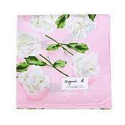 agnes b.白玫瑰大帕巾-三色選 -粉